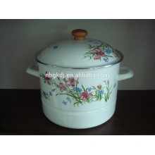 émailleur vapeur émailleur ustensiles de cuisine casserole pot avec poignée creuse émailleur vapeur émail ustensiles de cuisine casserole avec poignée creuse